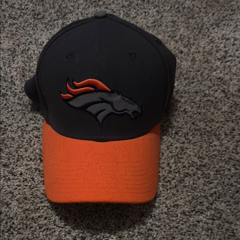 Black and Orange Cap with Broncos Logo